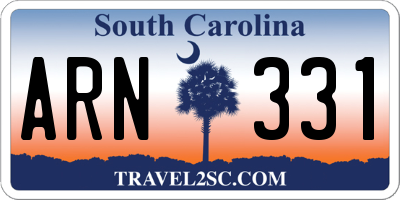 SC license plate ARN331