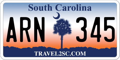 SC license plate ARN345