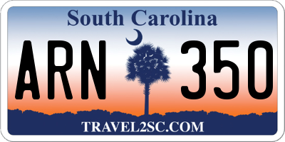 SC license plate ARN350