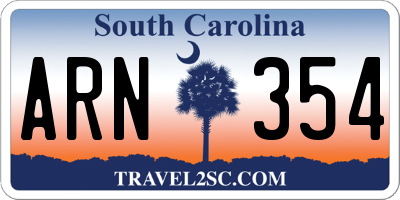 SC license plate ARN354