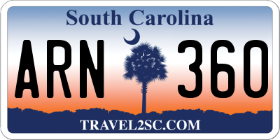 SC license plate ARN360