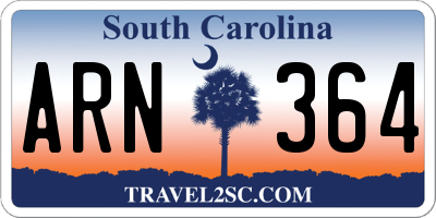 SC license plate ARN364