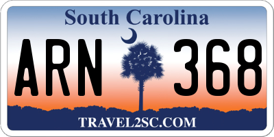 SC license plate ARN368