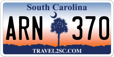 SC license plate ARN370