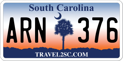 SC license plate ARN376