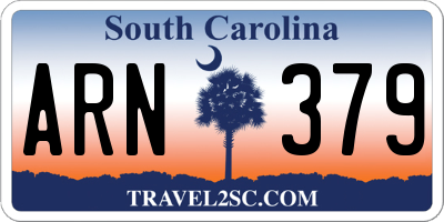 SC license plate ARN379