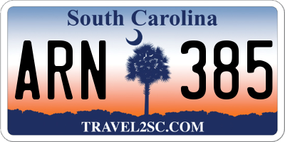 SC license plate ARN385