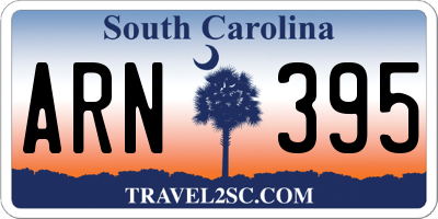 SC license plate ARN395