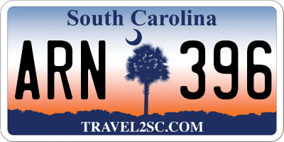 SC license plate ARN396