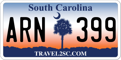 SC license plate ARN399