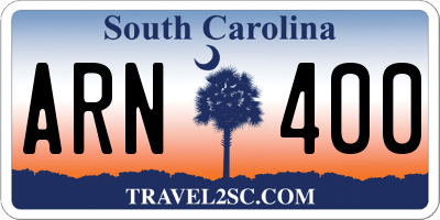 SC license plate ARN400