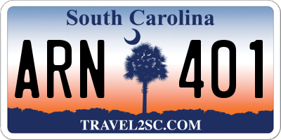 SC license plate ARN401