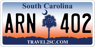 SC license plate ARN402