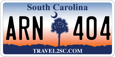 SC license plate ARN404