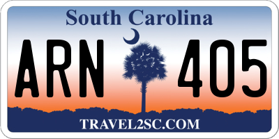 SC license plate ARN405