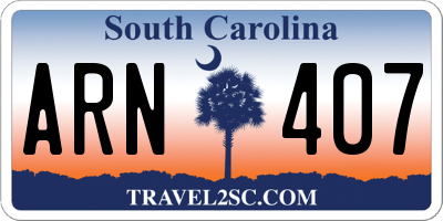 SC license plate ARN407