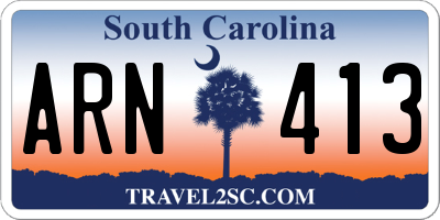 SC license plate ARN413