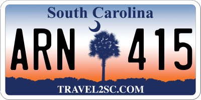 SC license plate ARN415