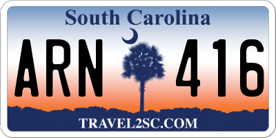 SC license plate ARN416