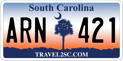 SC license plate ARN421