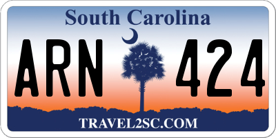 SC license plate ARN424