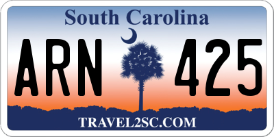 SC license plate ARN425