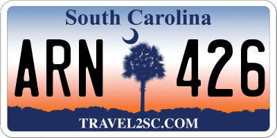 SC license plate ARN426