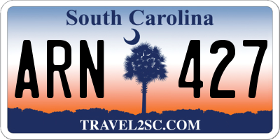 SC license plate ARN427