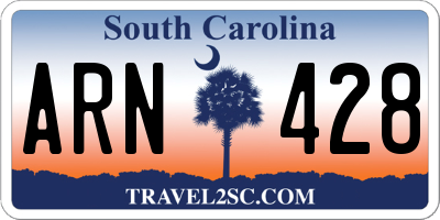 SC license plate ARN428