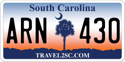 SC license plate ARN430