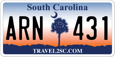 SC license plate ARN431