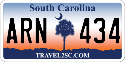 SC license plate ARN434