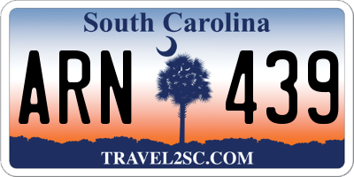 SC license plate ARN439