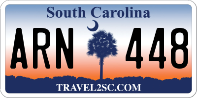 SC license plate ARN448