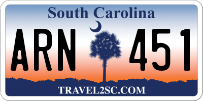 SC license plate ARN451