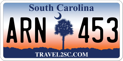 SC license plate ARN453