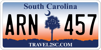 SC license plate ARN457