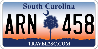 SC license plate ARN458