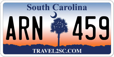 SC license plate ARN459