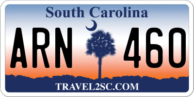 SC license plate ARN460