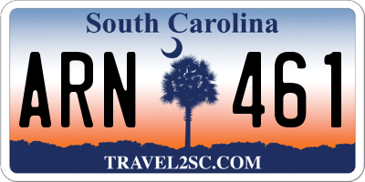 SC license plate ARN461