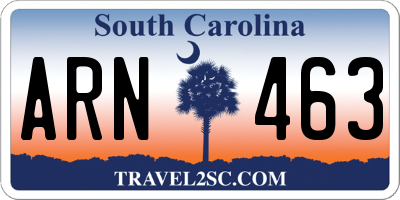 SC license plate ARN463