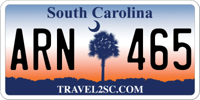 SC license plate ARN465