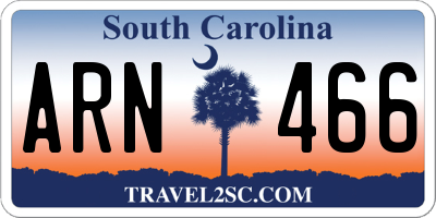 SC license plate ARN466