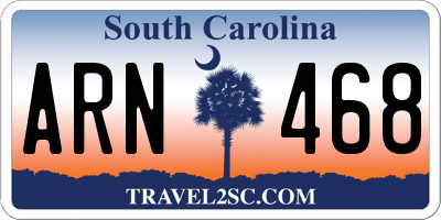 SC license plate ARN468