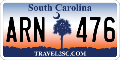SC license plate ARN476