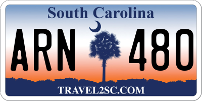 SC license plate ARN480