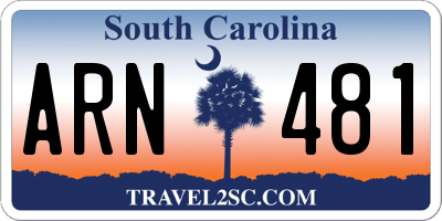 SC license plate ARN481