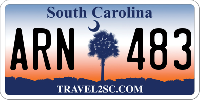 SC license plate ARN483