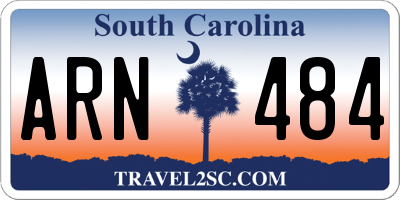 SC license plate ARN484